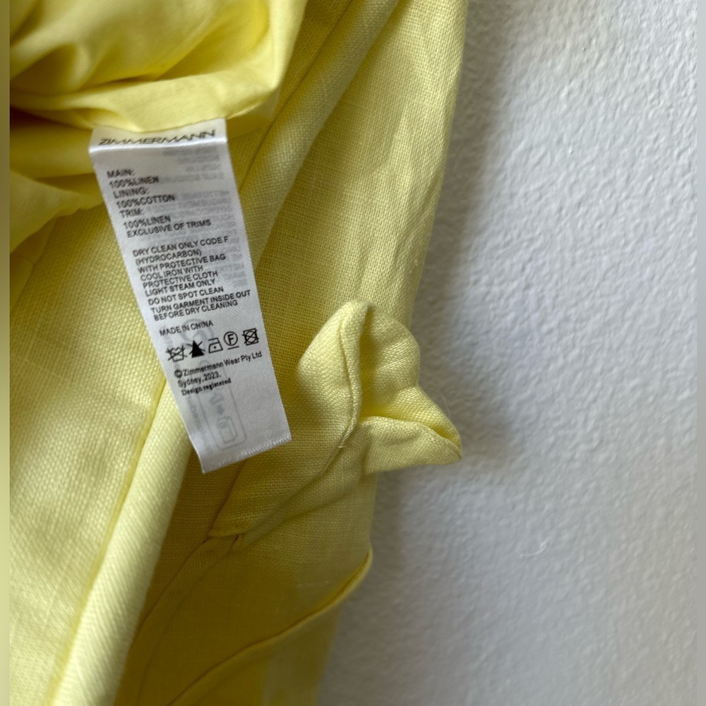 ZIMMERMANN Matchmaker strapless appliquéd linen mini dress US 4 - Picture 9 of 10